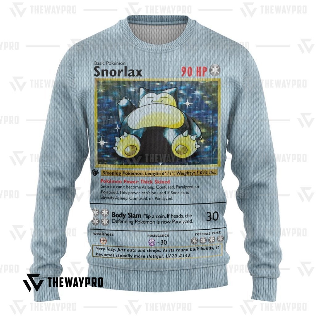 NEW Snorlax Imitation Pokemon Christmas Sweater 9