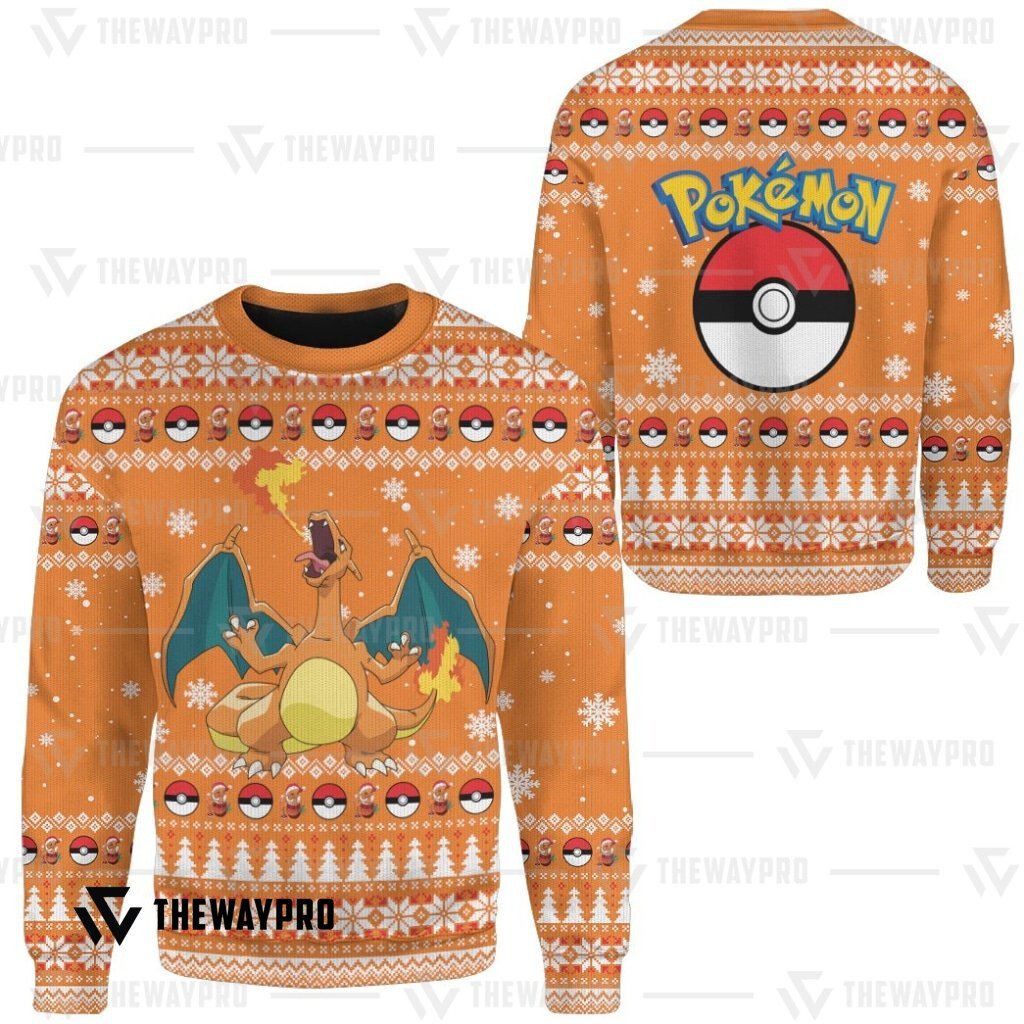 NEW Charizard Pokemon Christmas Ugly Sweater 5
