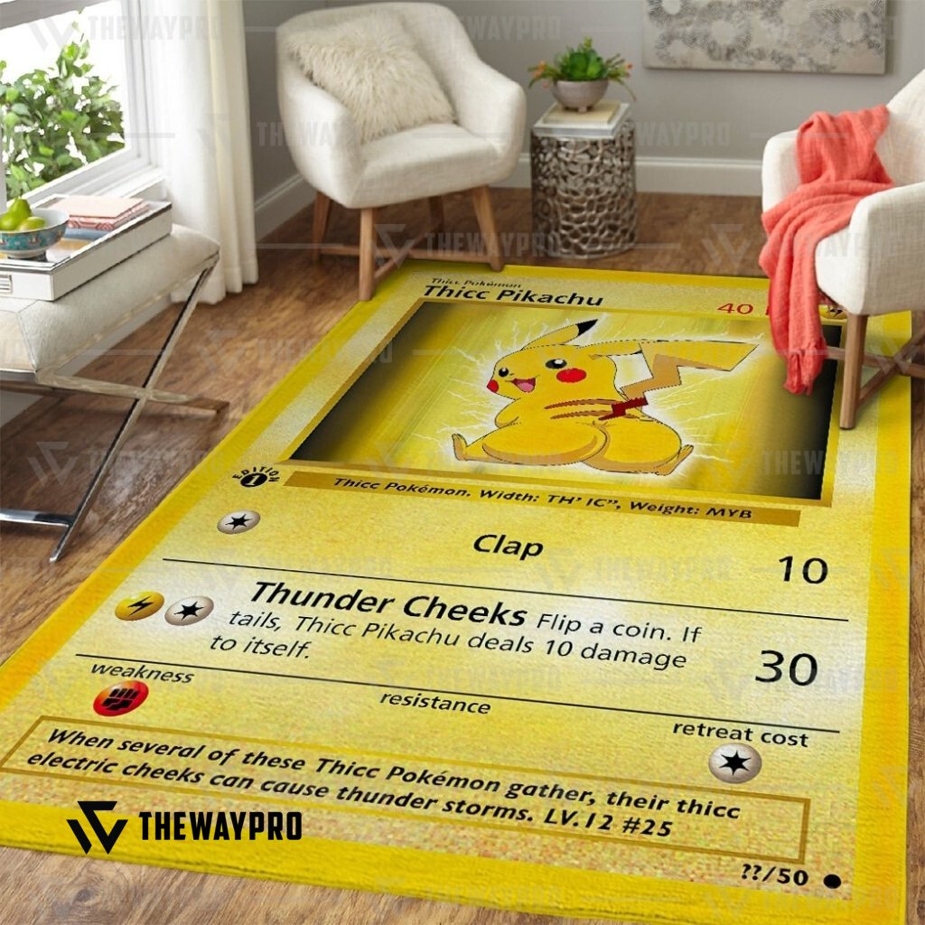 BEST Thicc Pikachu Pokemon Rug 5