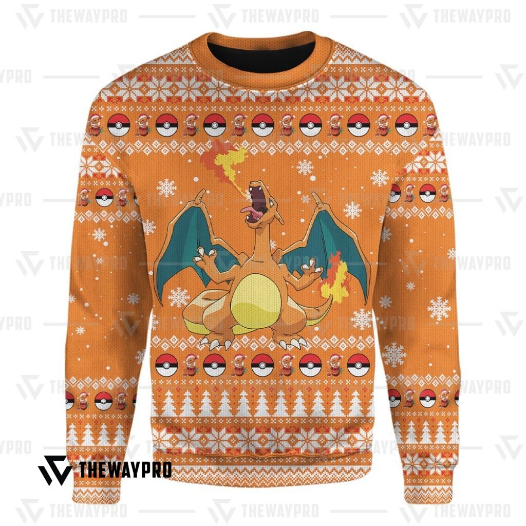 NEW Charizard Pokemon Christmas Ugly Sweater 11
