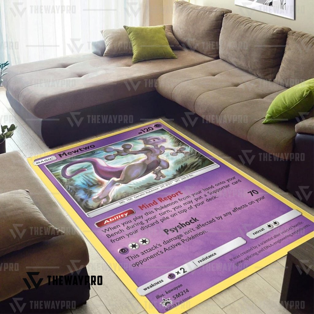 BEST Mewtwo Sun And Moon Pokemon Rug 2