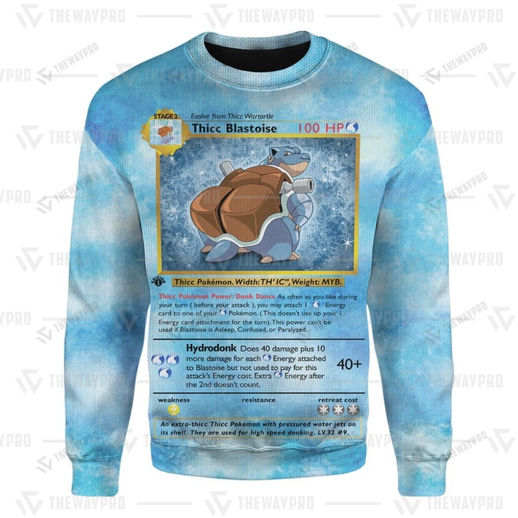 NEW Thicc Blastoise Pokemon Christmas Sweater 11