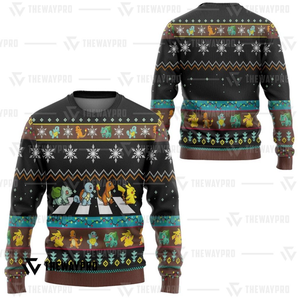 NEW Road Crossing Pokemon Christmas Ugly Sweater 20