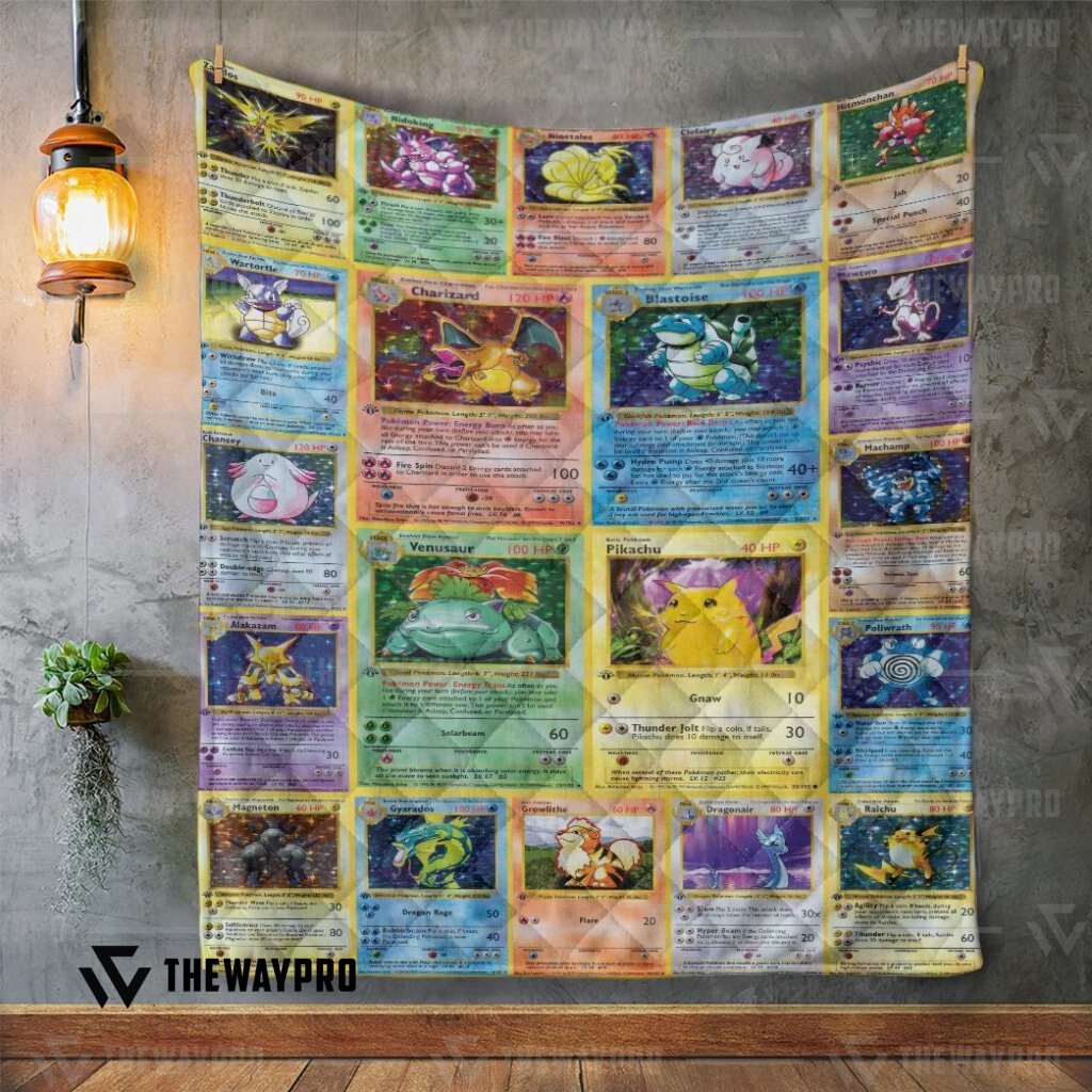 NEW 1st Edition Cards Pokemon Quilt 13