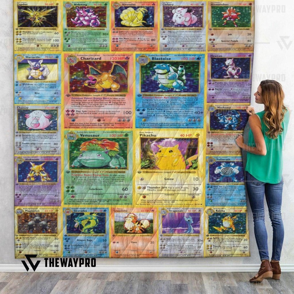 NEW 1st Edition Cards Pokemon Quilt 11