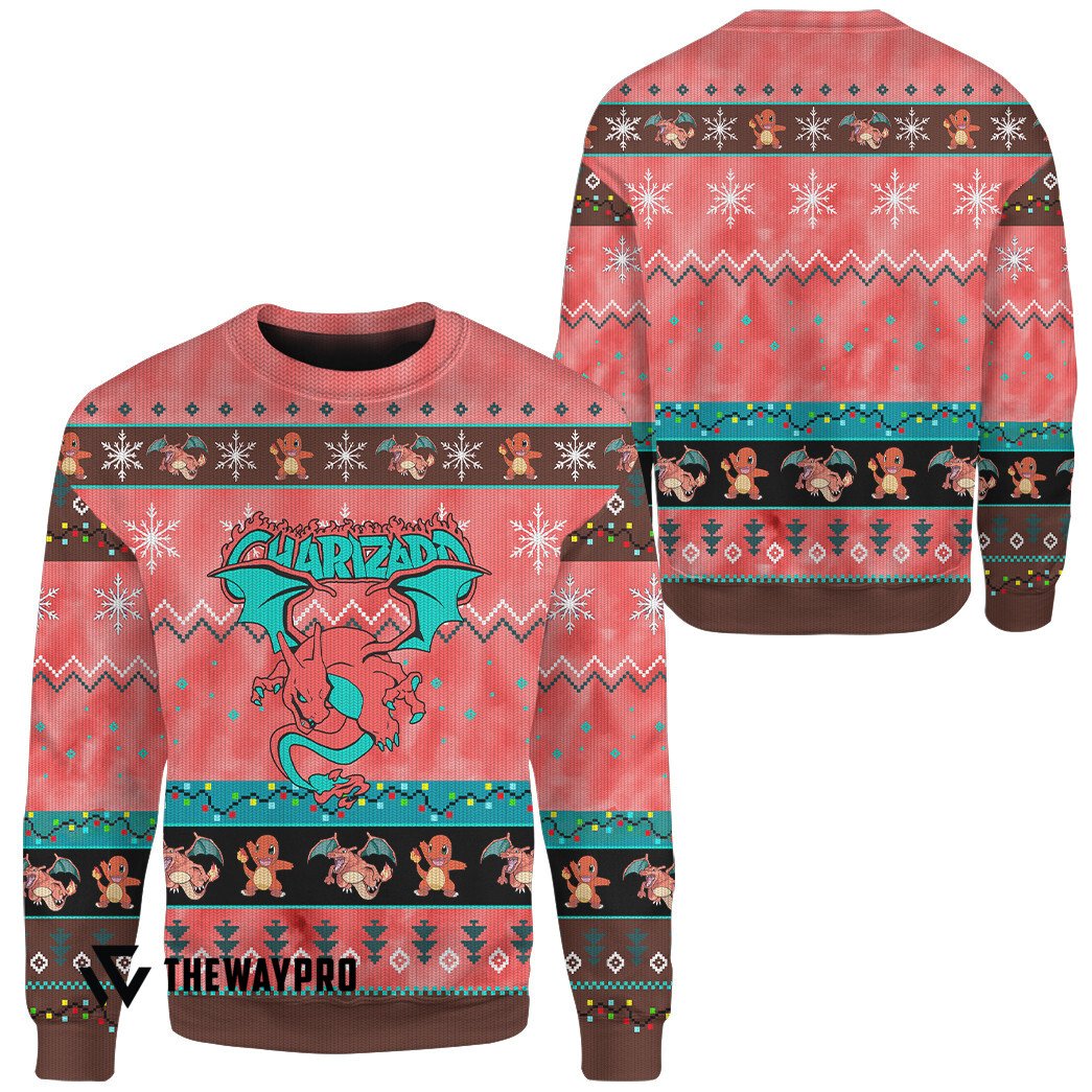 NEW Charizard Pokemon Christmas Sweater 4