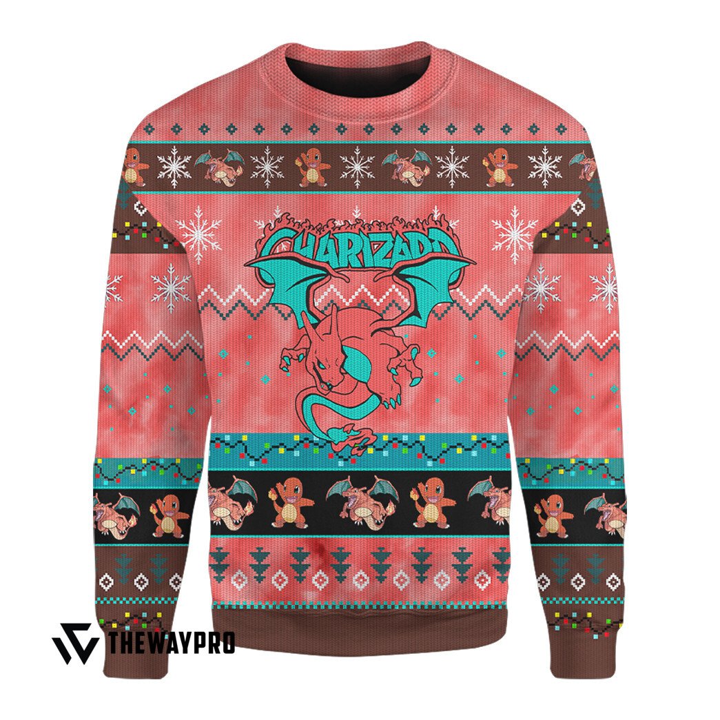 NEW Charizard Pokemon Christmas Sweater 5