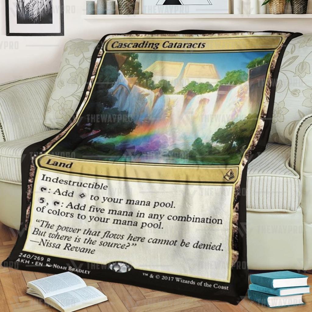 NEW Cascading Cataracts Game Magic the Gathering Blanket 3