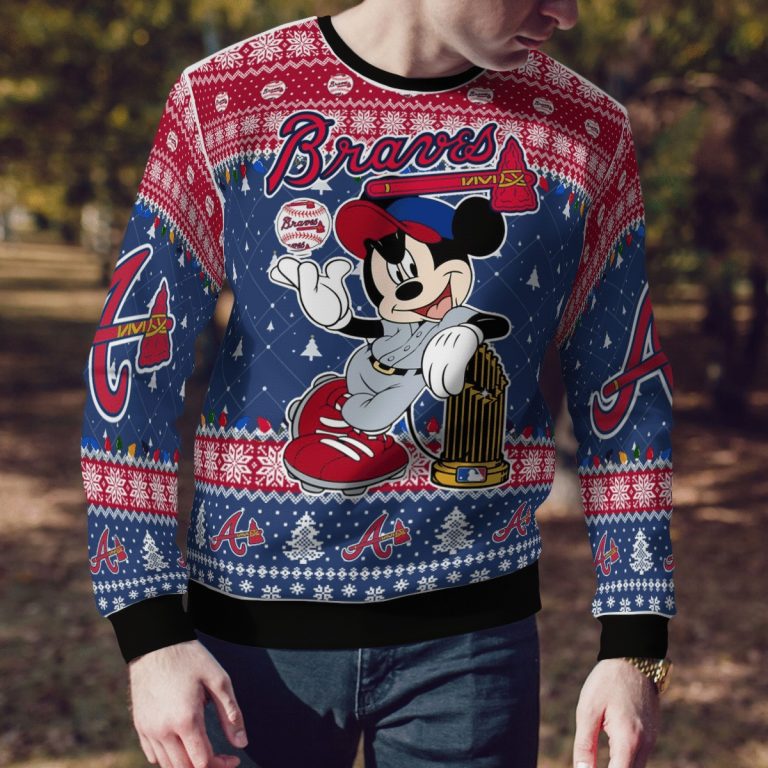 Atlanta Braves Mickey Mouse sweater 14