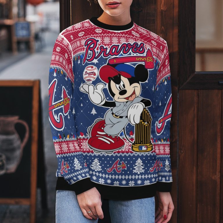 Atlanta Braves Mickey Mouse sweater 16