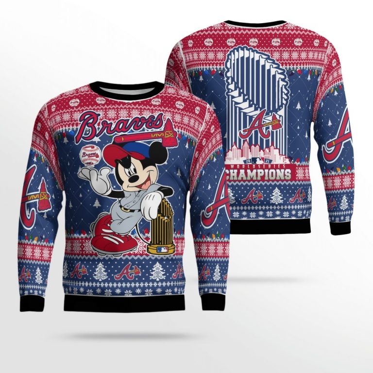 Atlanta Braves Mickey Mouse sweater 12