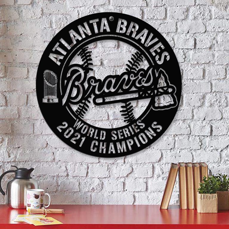 Atlanta Braves World Series Champions 2021 Metal Sign
