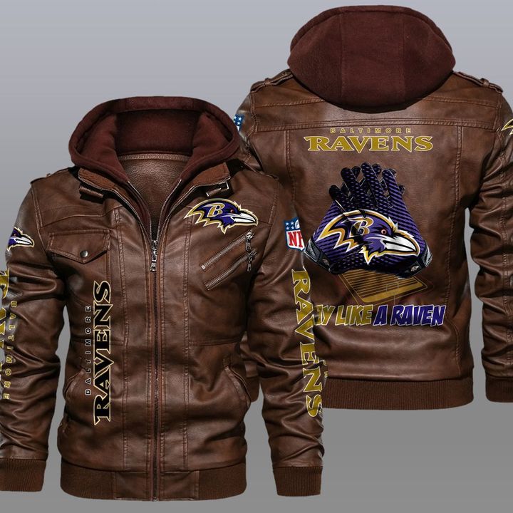 HOT My Life a Raven Baltimore Ravens leather jacket 5