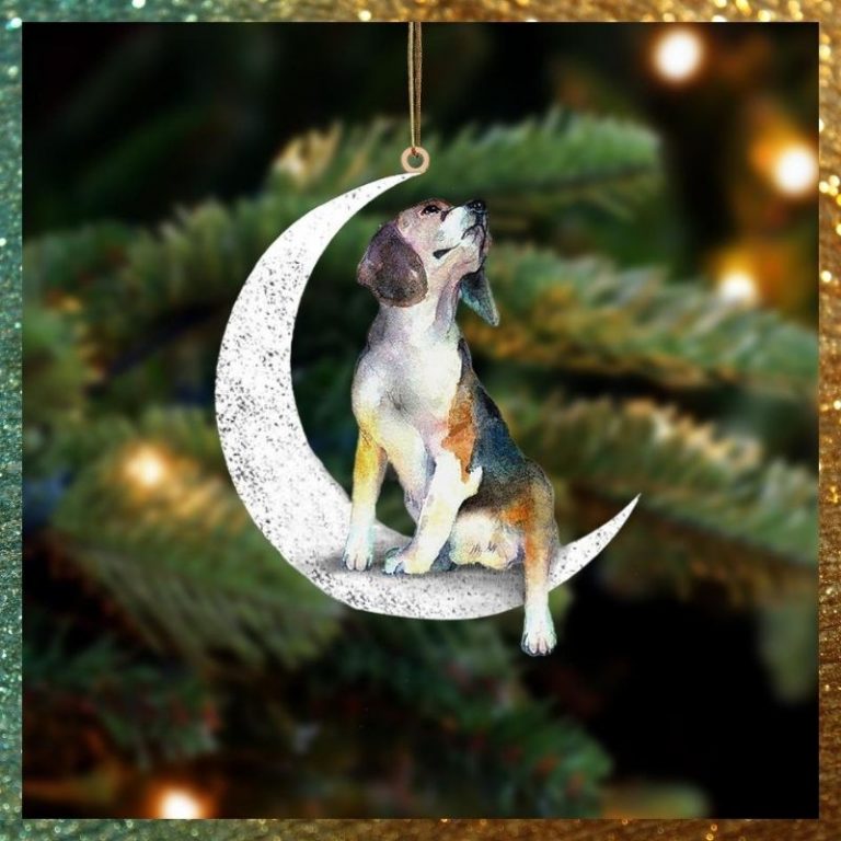 HOT Beagle Sit On The Moon ornament 9