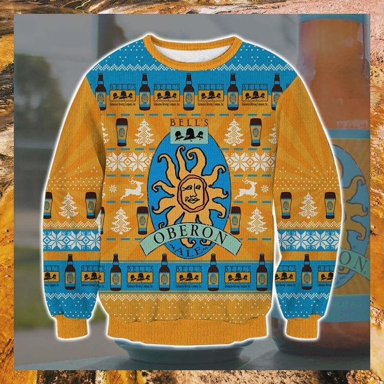 BEST Bells Oberon Ale Deer Christmas Sweater 2
