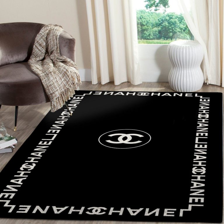 Black and White Chanel rug carpet 6