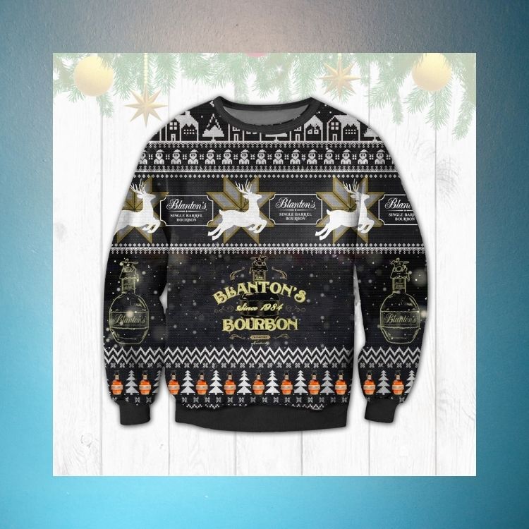 HOT Blanton's Bourbon Since 1984 ugly Christmas sweater 5