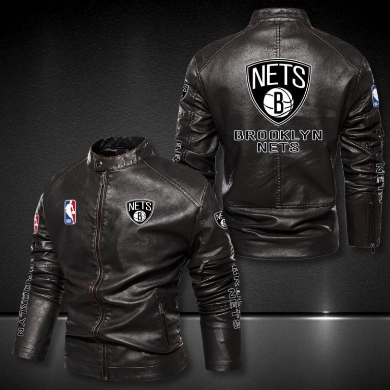 Brooklyn Nets motor leather jacket 8