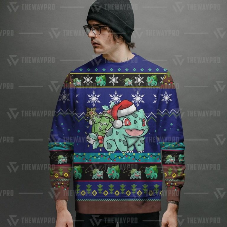 LIMITED Pokemon Bulbasaur Christmas sweatshirt 12