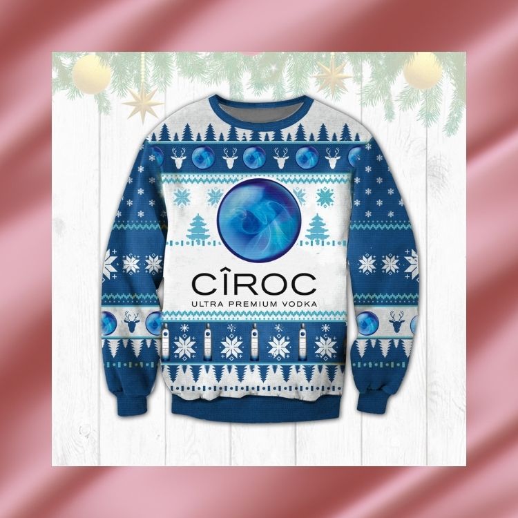 HOT CIROC Ultra Premium Vodka ugly Christmas sweater 5