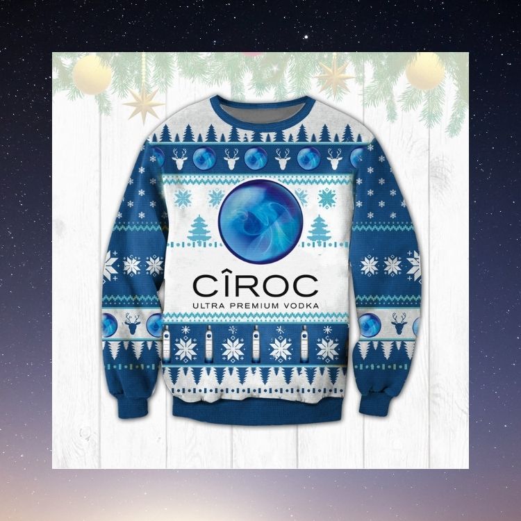 HOT CIROC Ultra Premium Vodka ugly Christmas sweater 4
