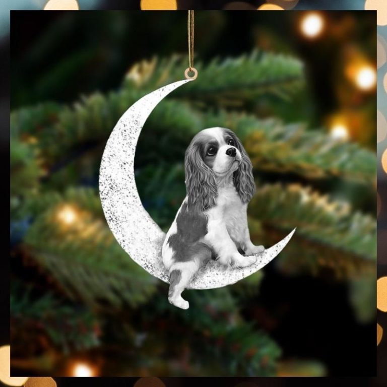 HOT Cavalier King Charles Spaniel Sit On The Moon ornament 9