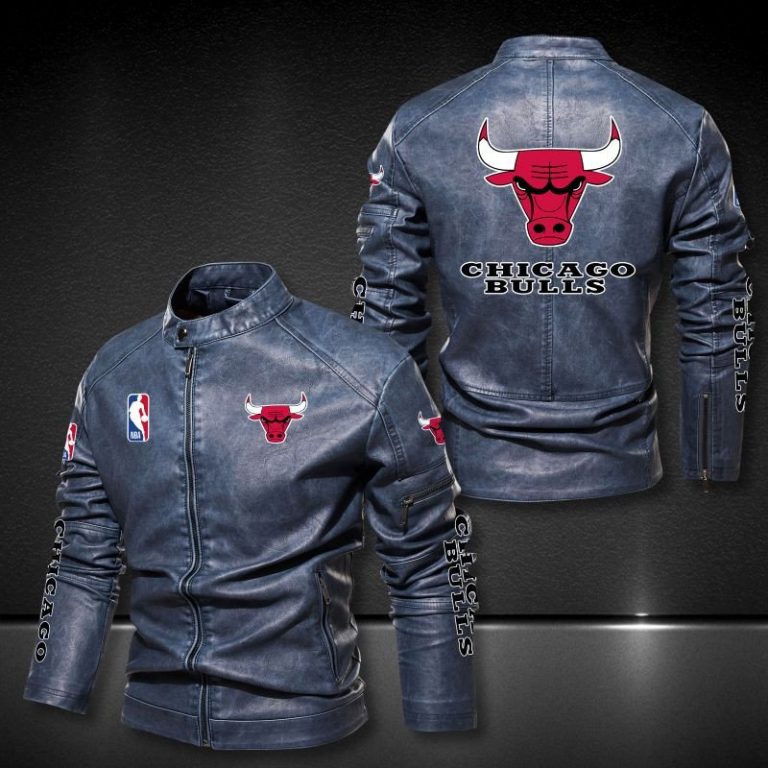 Chicago Bulls motor leather jacket 6