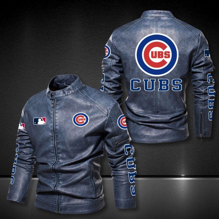 Chicago Cubs motor leather jacket 9