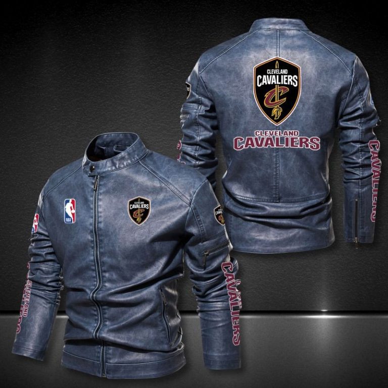 Cleveland Cavaliers motor leather jacket 8