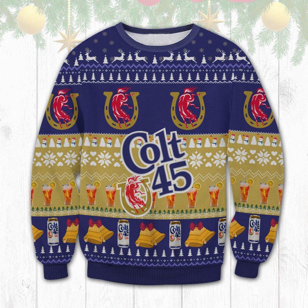 Colt 45 Beer Christmas Sweater 1