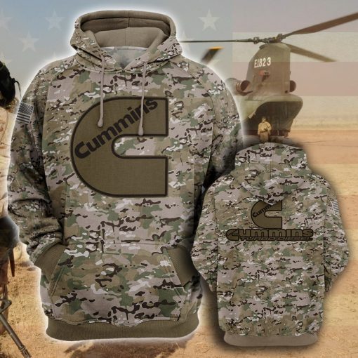 Cummins camo camouflage style veterans hoodie