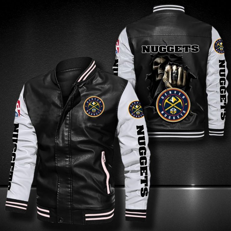 Denver Nuggets bomber leather jacket 11