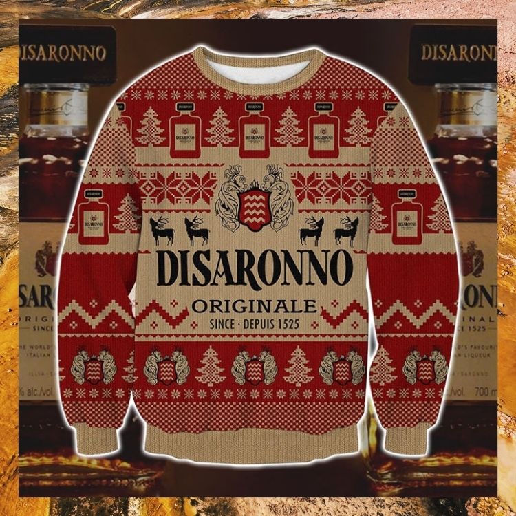NEW Disaronno Originale Since Depuis 1525 Deer Christmas Sweater 12