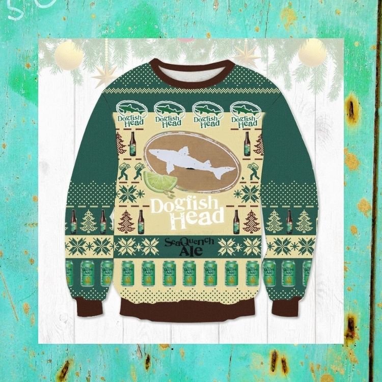 LIMITED Dogfish Head Craft Brewed Ales ugly Christmas sweater 2