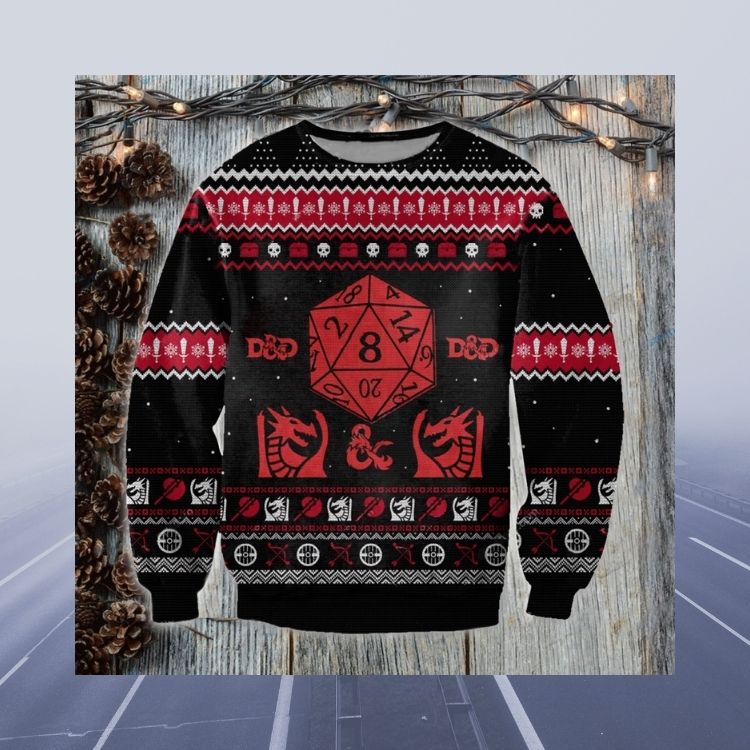 HOT Dungeons Dragons ugly Christmas sweater 3
