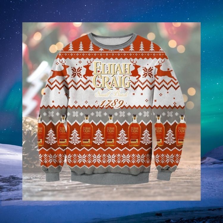LIMITED Elijah Craig Whiskey ugly Christmas sweater 3