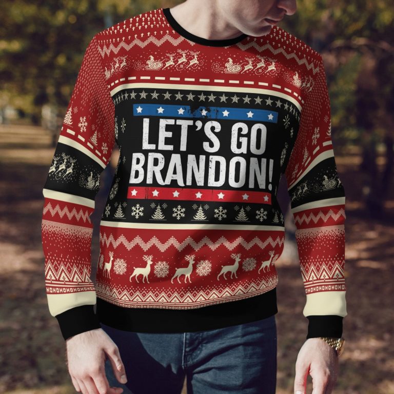 NEW Christmas FJB Let's go Brandon sweater 8
