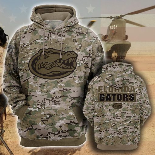 Florida gators camo camouflage style veterans hoodie