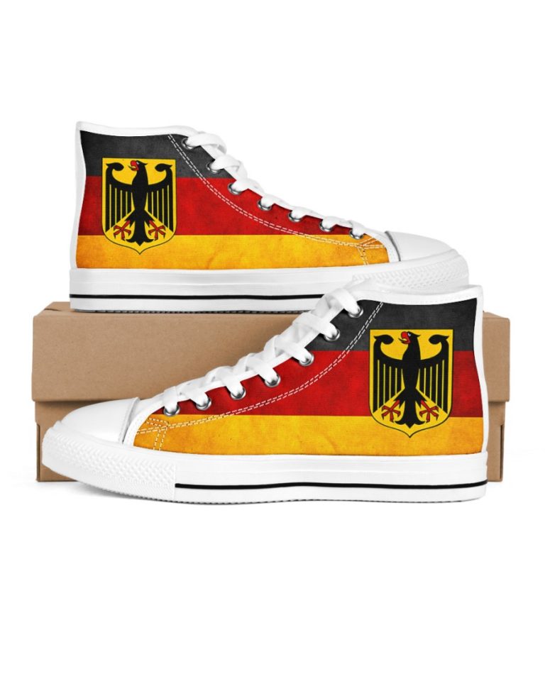 HOT GERMANY flag high top canvas shoes 8