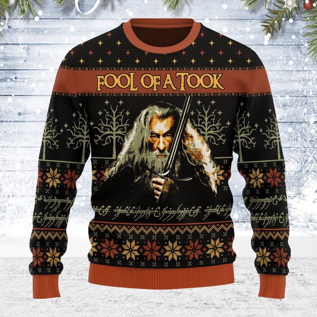 NEW Gandalf Fool Of A Took Christmas Sweater 6