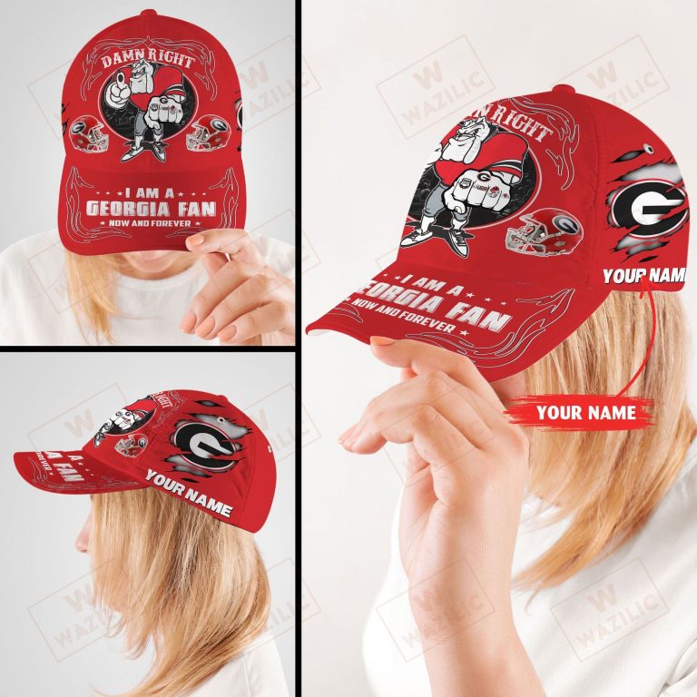 Georgia Bulldogs custom Personalized I am a Fan now and forever cap 10