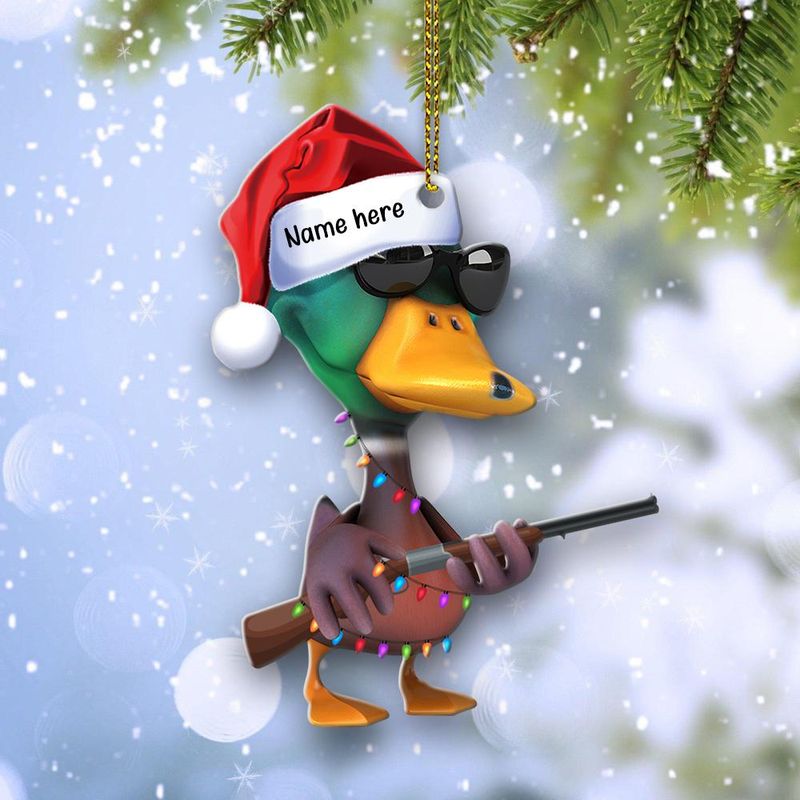 HOT Hunting Duck custom Personalized hanging ornament 6
