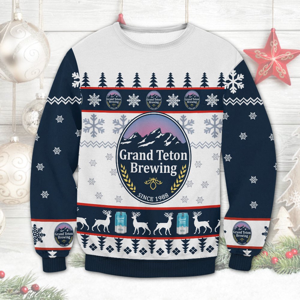 Grand Teton Brewing Since 1988 Christmas Sweater 1