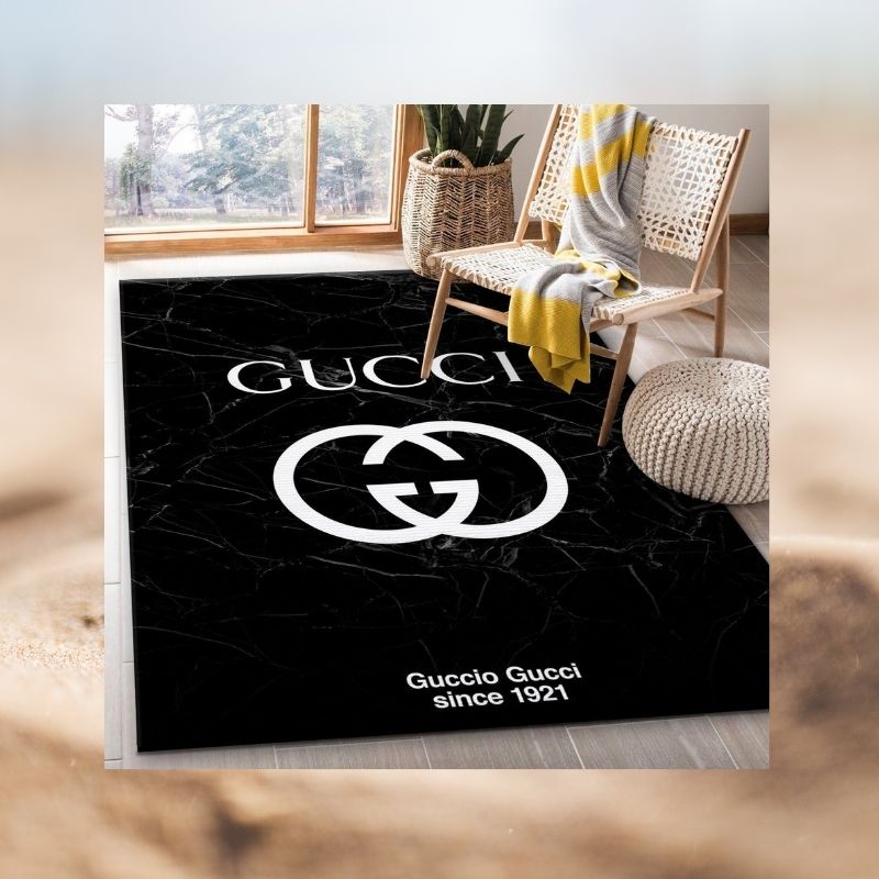 Guccio Gucci since 1921 Black Marmo rug 2