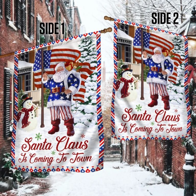 HOT Santa Claus Is Coming To Town Christmas Flag 13