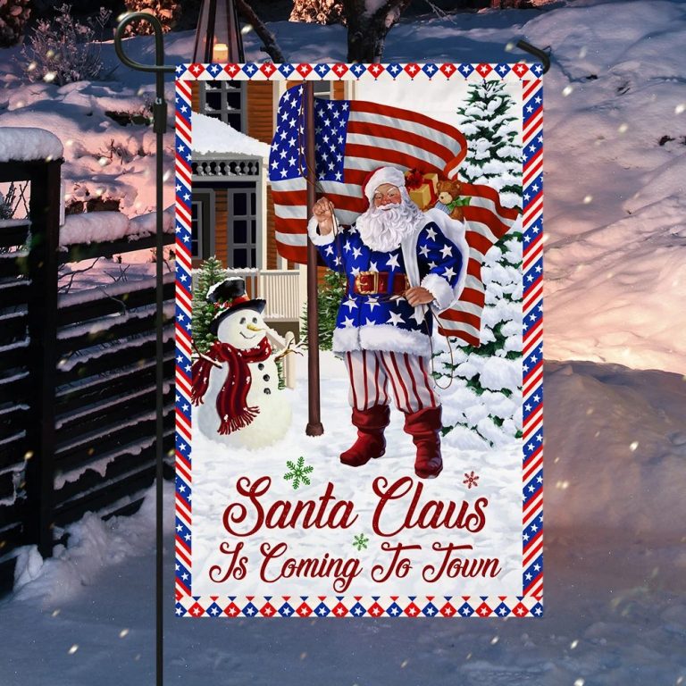 HOT Santa Claus Is Coming To Town Christmas Flag 15