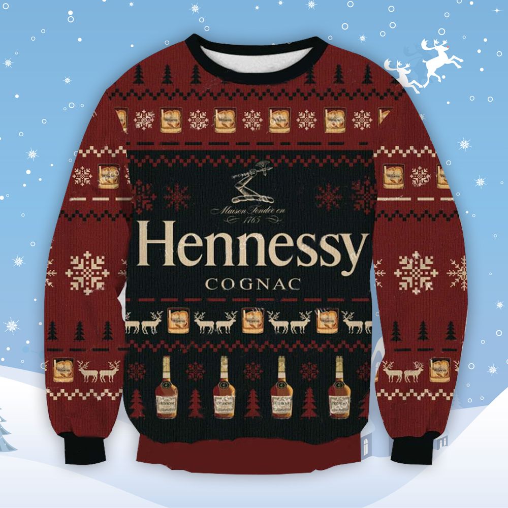 Ugly Christmas Sweater Deer Hennessy Cognac - Express your unique style ...