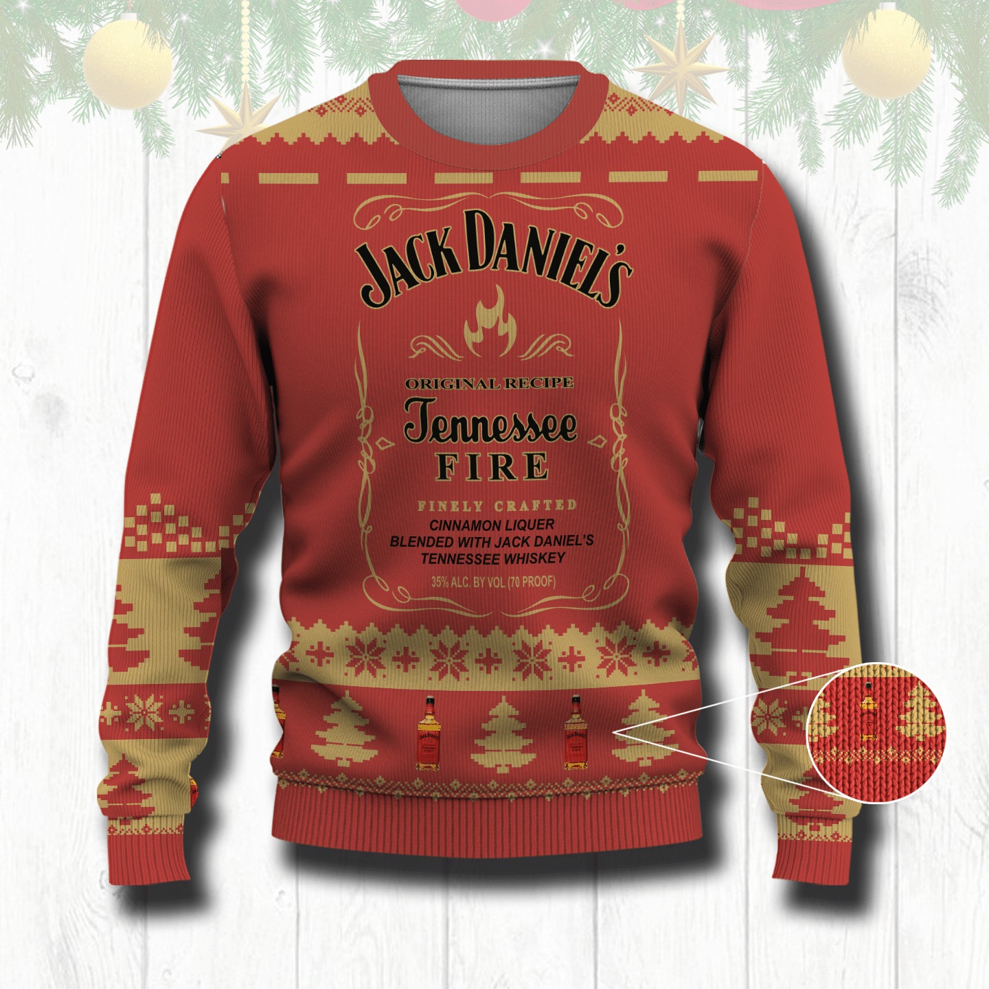 BEST Jack Daniel's Tennessee fire Ugly Christmas Sweater 1