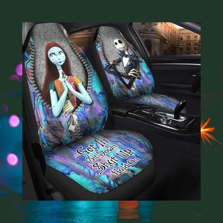 NEW Nightmare Jack Skellington and Sally get in sit down shut up car seat covers 8