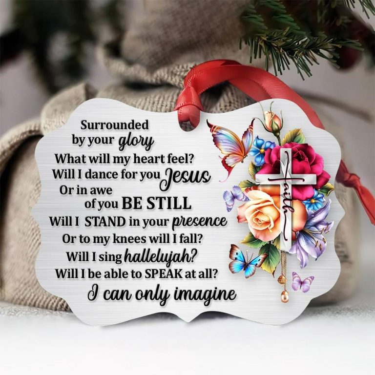 HOT Jesus Cross Faith I can only image hanging ornament 8